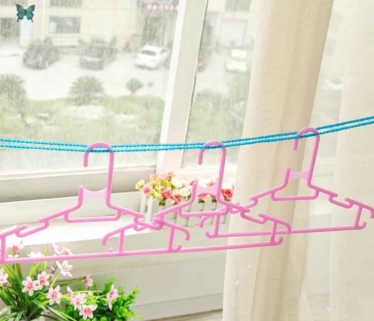 BEYREK Cloth line Rope Rope for Cloth Drying Cloth Drying Rope with Hooks  Rope for Drying Clothes Hanging Rope with 12 Clips for Clothes Drying Wire  for Clothes Drying Cloth Rope for
